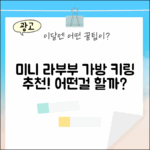 미니 라부부 키링, 가방엔 어떤 열쇠고리가 어울릴까?