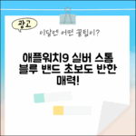 애플워치 9 GPS 실버, 초보도 스톰 블루 밴드 매력 탐구
