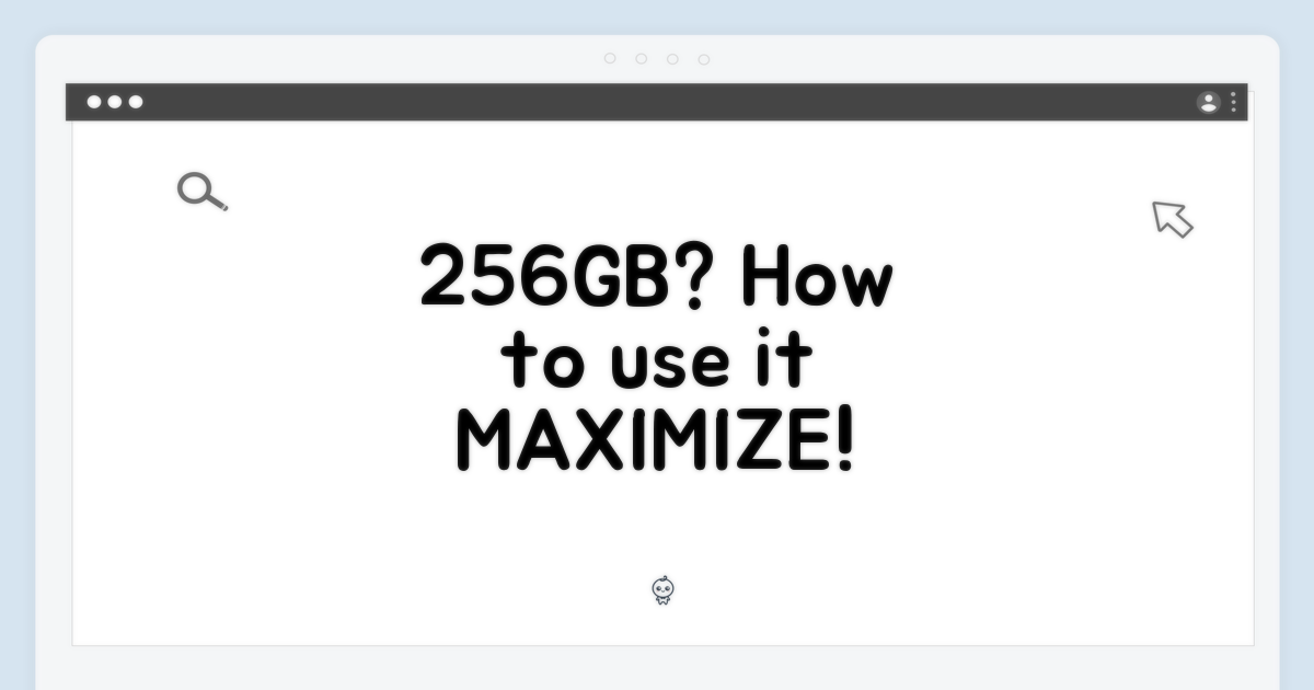 256GB, 용량 활용법 비교