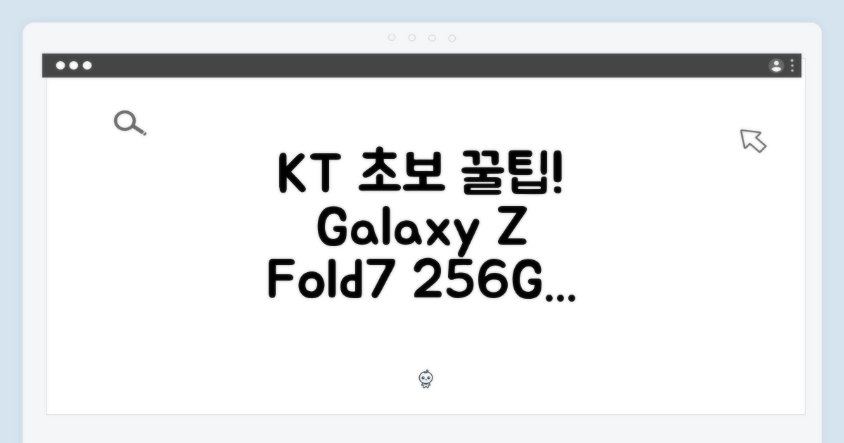 KT 초보도 갤럭시 Z Fold7 256GB 기기변경 꿀팁