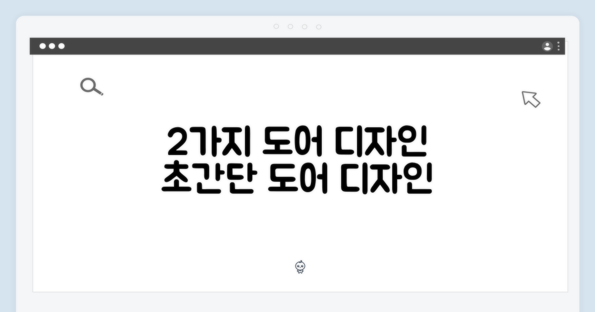 2가지 도어 디자인