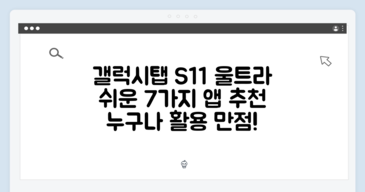 갤럭시탭 S11 울트라, 누구나 쉽게! 7가지 추천 앱