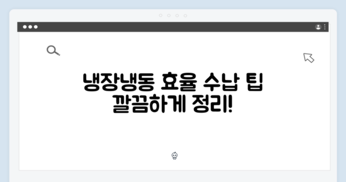 냉장/냉동, 효율적인 수납