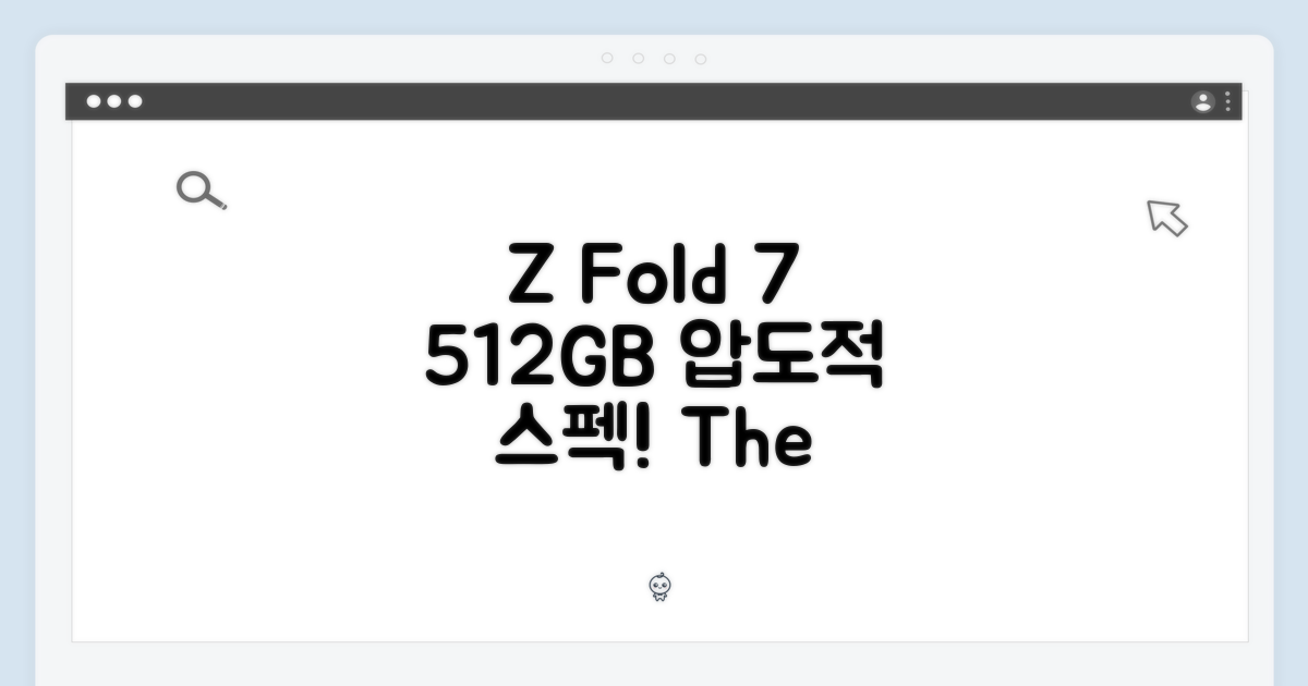 압도적 스펙, Z폴드7 512GB