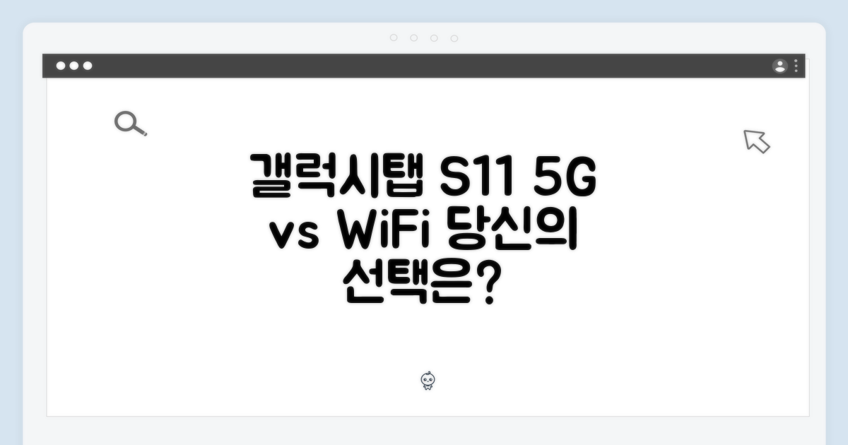 갤럭시탭 S11 5G+WiFi, 당신의 선택은?