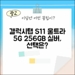 갤럭시탭 S11 울트라 5G, 256GB 실버, 선택은?