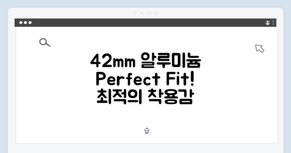 42mm 알루미늄, 완벽한 핏