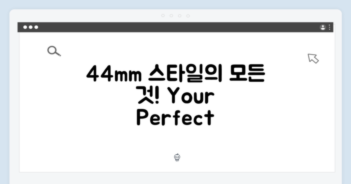 44mm, 스타일 선택의 폭
