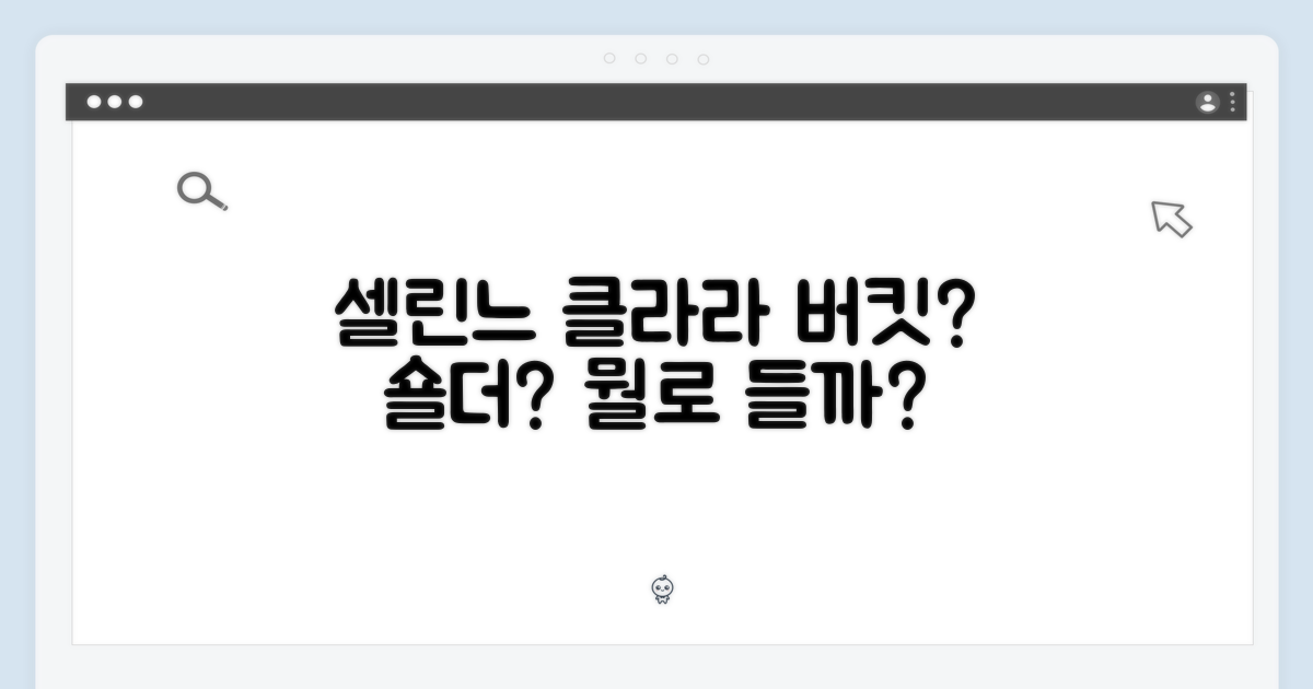국내백화점] 셀린느 틴 클라라, 버킷백? 숄더? 뭘로 들까?
