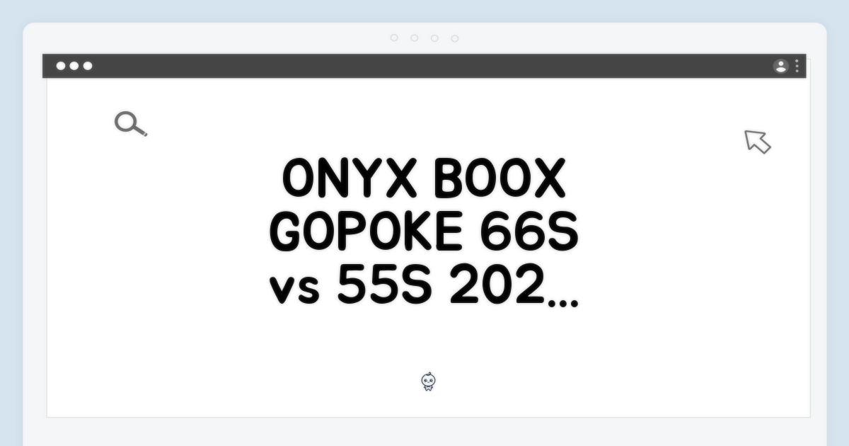 ONYX BOOX GO 6/POKE 6/6S (2024) & 5/5S 비교 5가지
