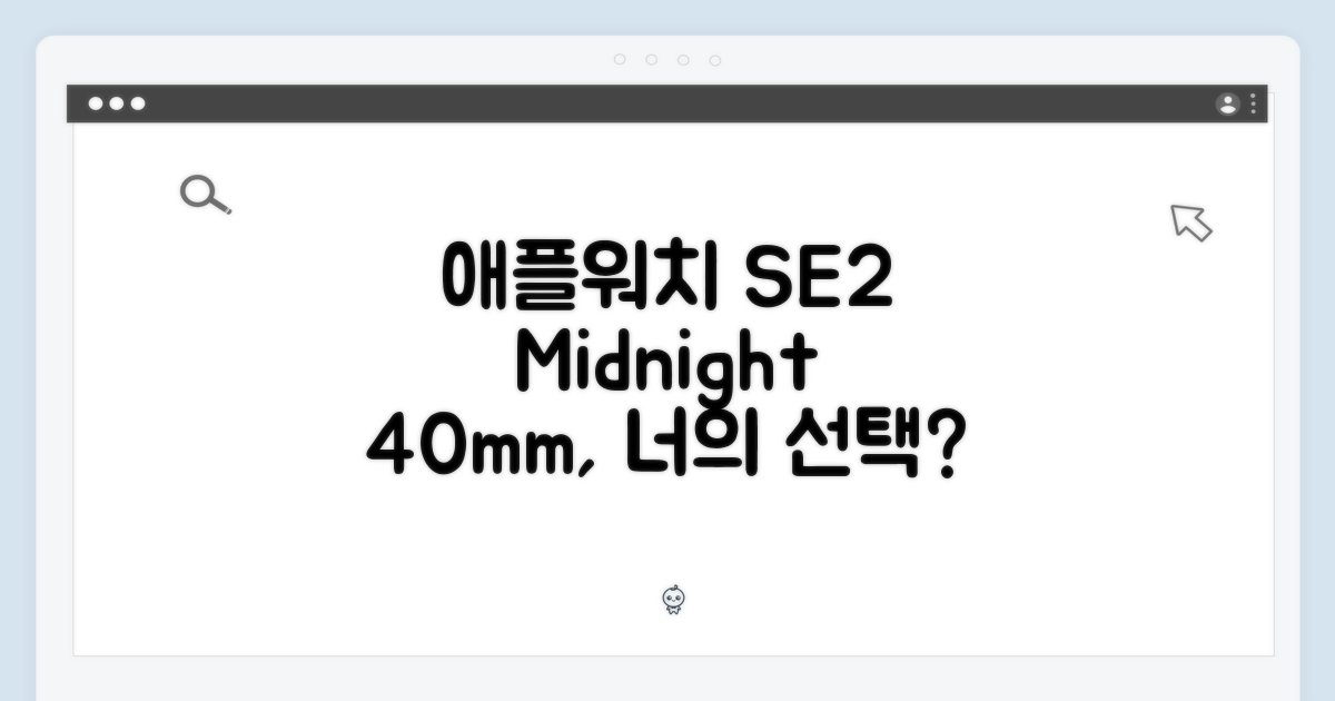 애플워치 SE 2세대 미드나이트, 40mm, 넌 어때?