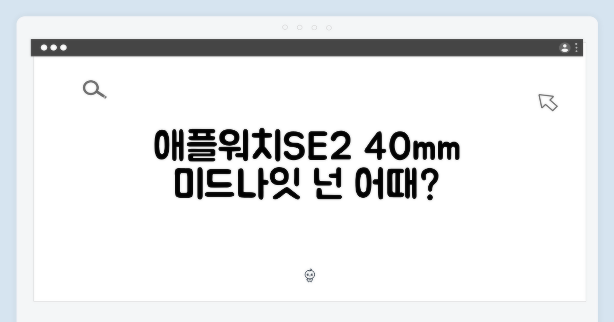 애플워치SE 2세대 미드나이트, 40mm, 넌 어때?