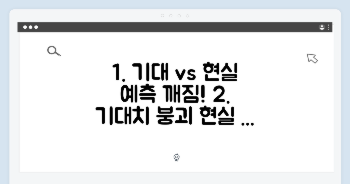 기대치 vs 현실, 예측