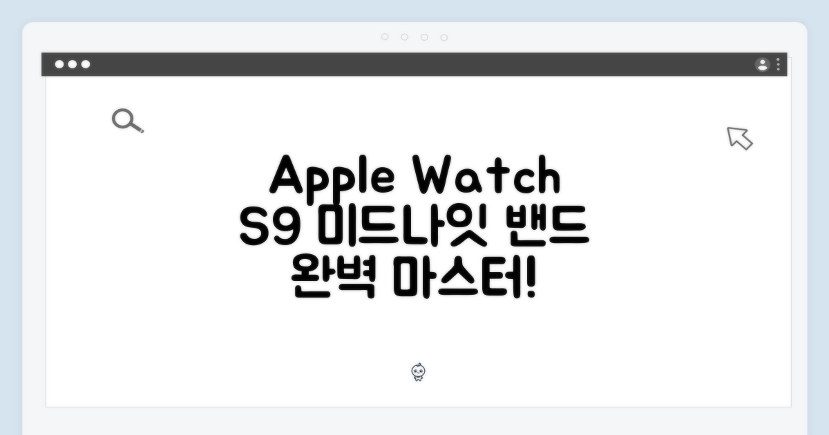 Apple Watch S9 41mm: 미드나이트 스포츠 밴드 마스터하기