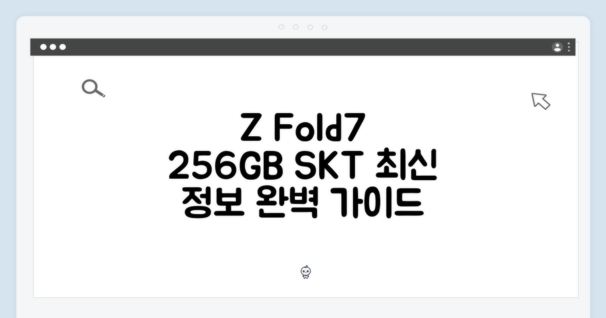 SKT Z Fold7 256GB 완벽 가이드
