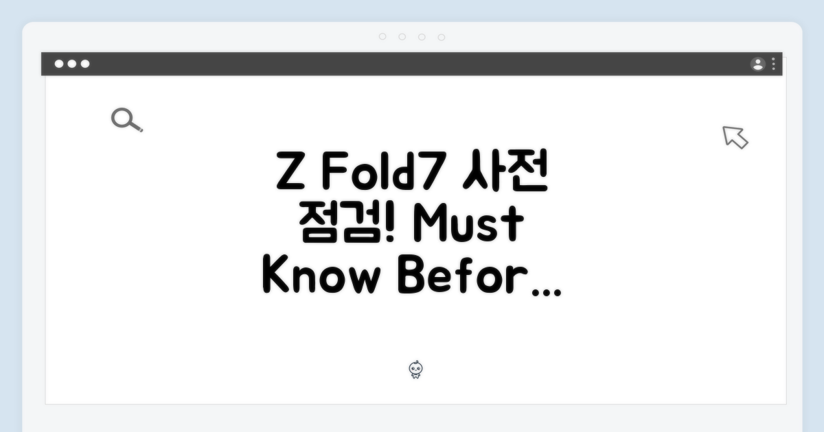 Z Fold7, 구매 전 이것은?