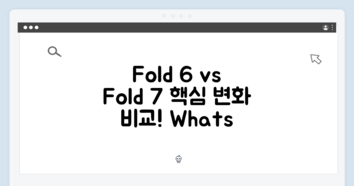 폴드6 vs 폴드7, 무엇이 달라졌나