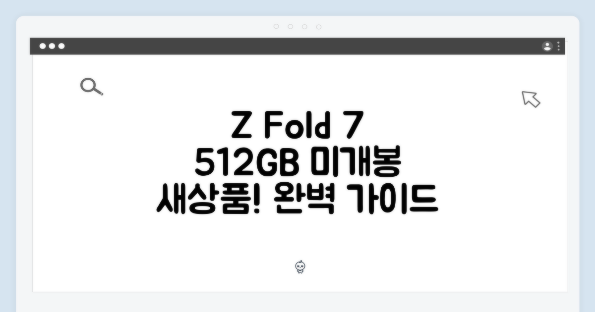 갤럭시 Z폴드7 512GB: 새상품 미개봉 완벽 가이드