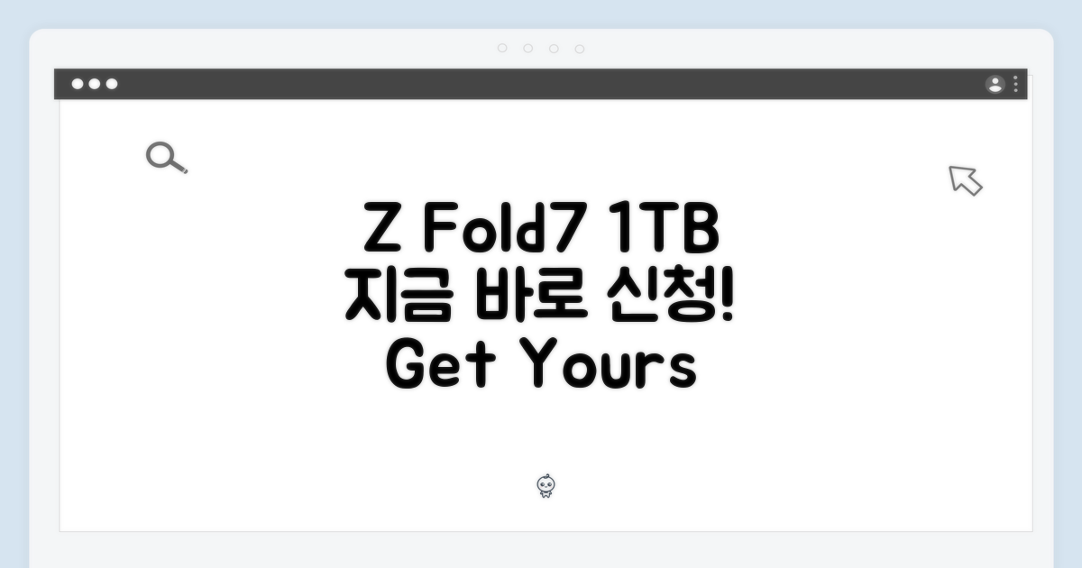 Z Fold7 1TB, 지금 신청하세요!