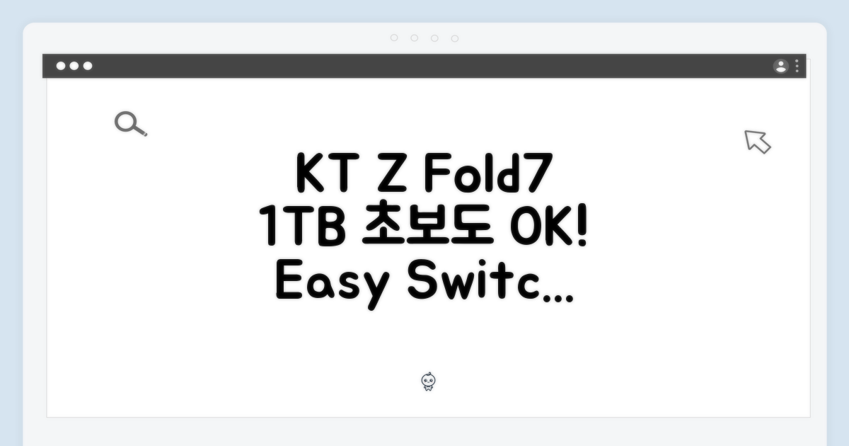 KT Z Fold7 1TB, 초보도 쉽게 기기변경!