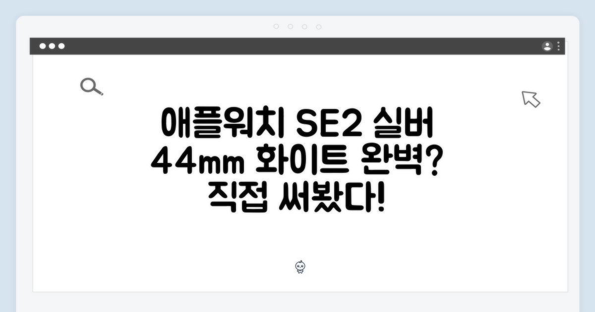애플워치 SE 2세대, 실버 44mm 화이트 밴드, 완벽할까요?