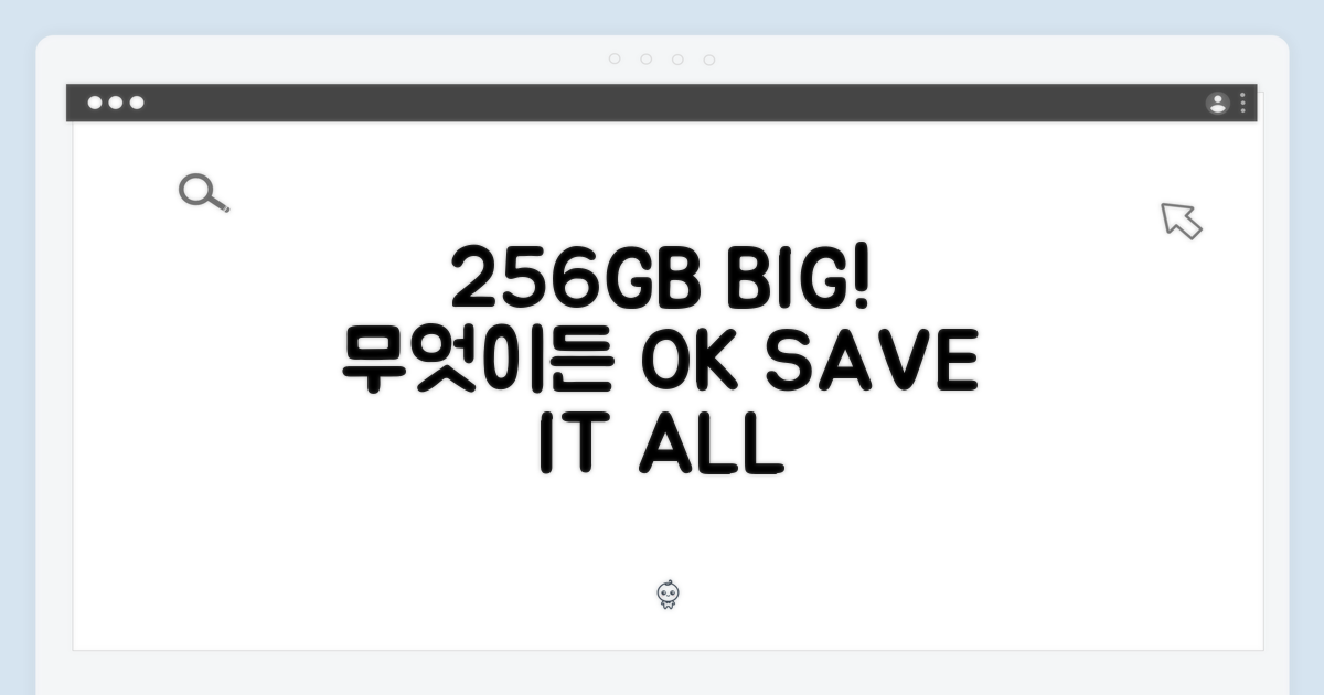 256GB 대용량, 무엇이든 담아
