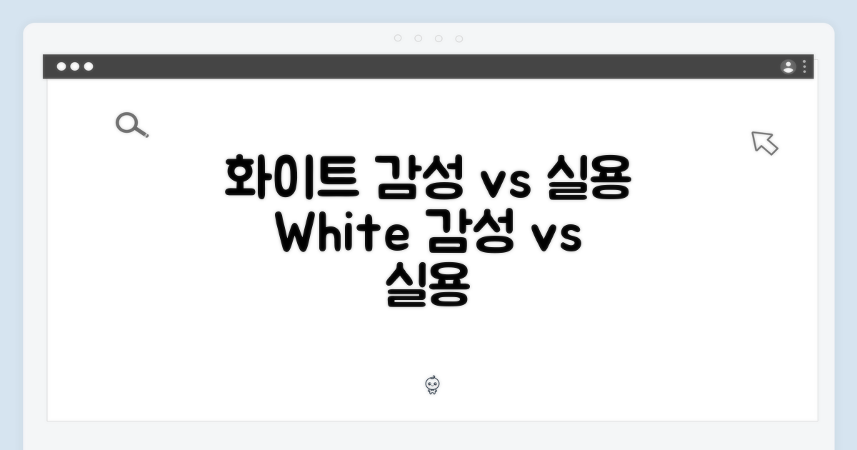 화이트, 감성 vs 실용