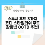 스투시 후드 집업 티셔츠 3가지 활용법