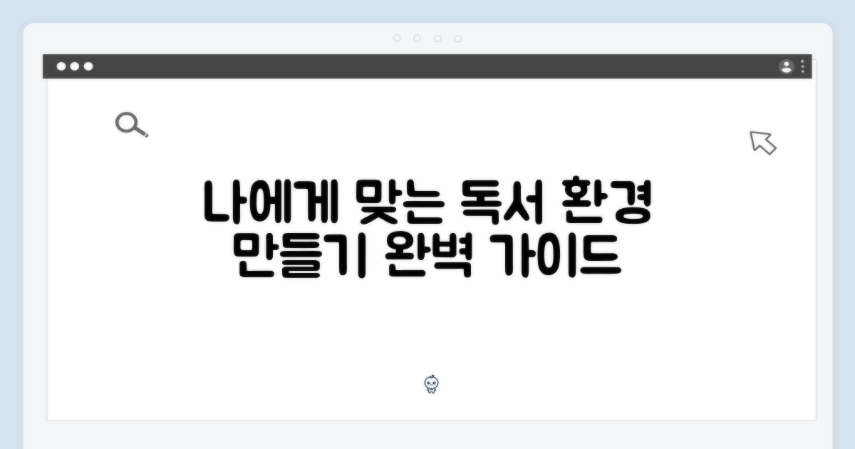 나에게 맞는 독서 환경 만들기