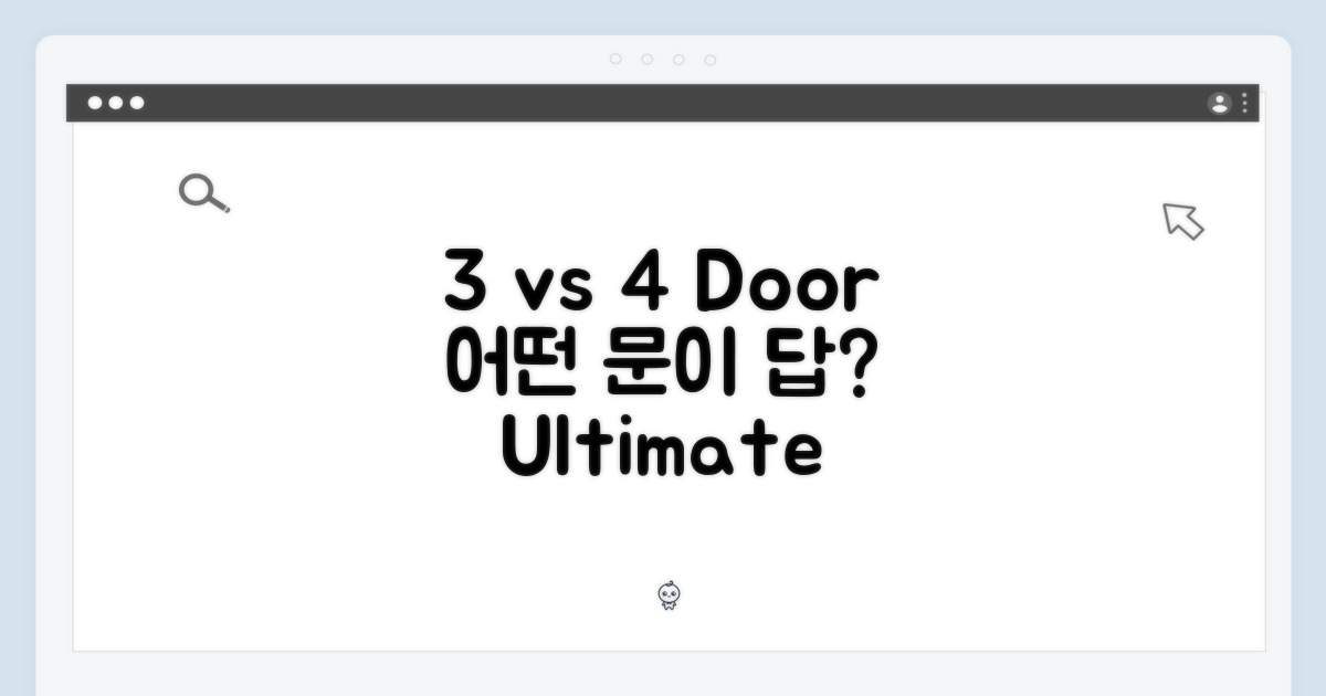 3도어 vs 4도어 비교