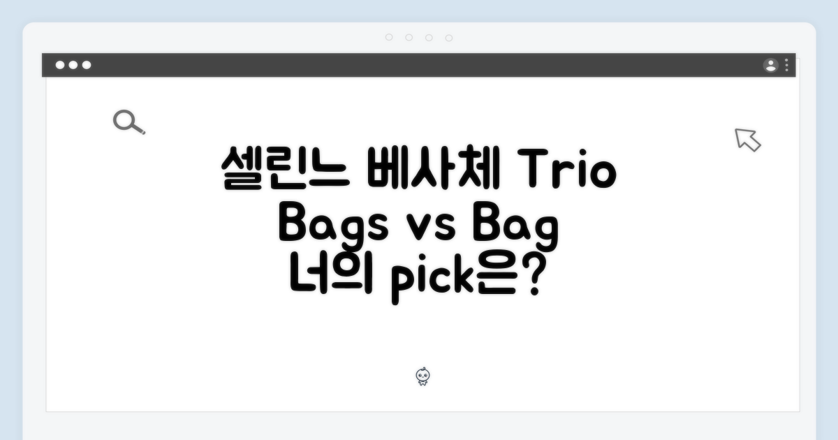 셀린느 미니 베사체, 트리오페 캔버스 카프스킨 196702BZJ 04LU, 너의 선택은?