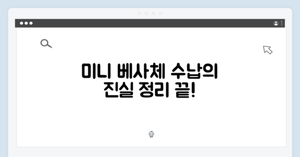 미니 베사체, 수납의 진실