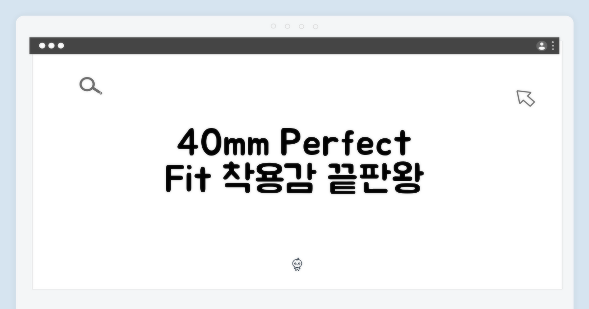 40mm, 완벽한 착용감