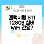 갤럭시탭 S11 실버 128GB, WiFi전용 선택, 맞을까요?