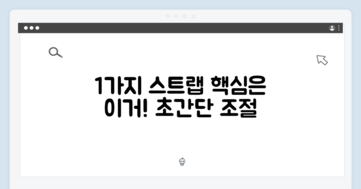 1가지 스트랩 조절