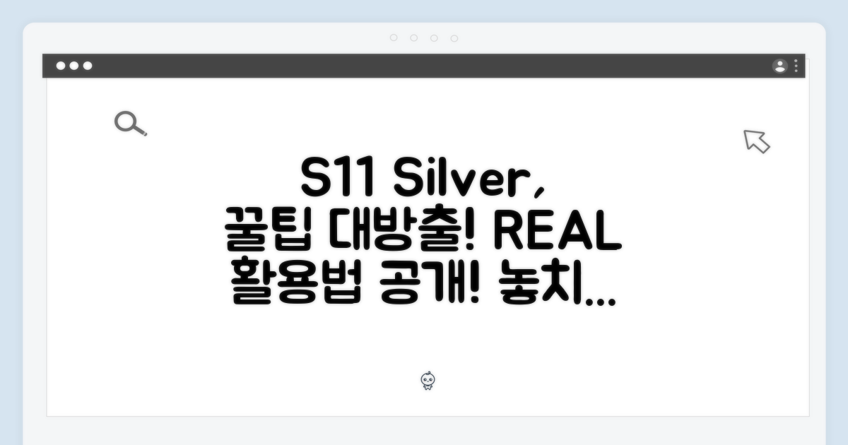 S11 실버, 진짜 활용법은?