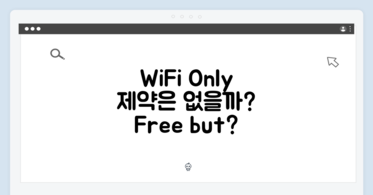 WiFi 전용, 제약은 없을까?