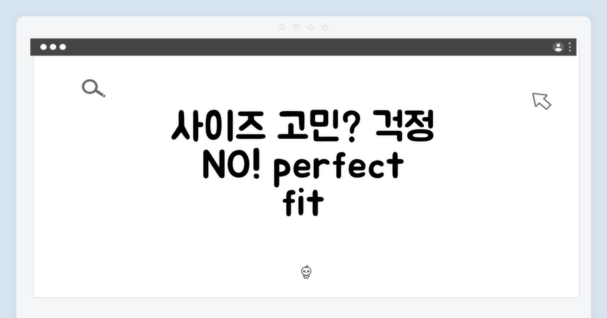 사이즈 고민? 걱정 마세요!