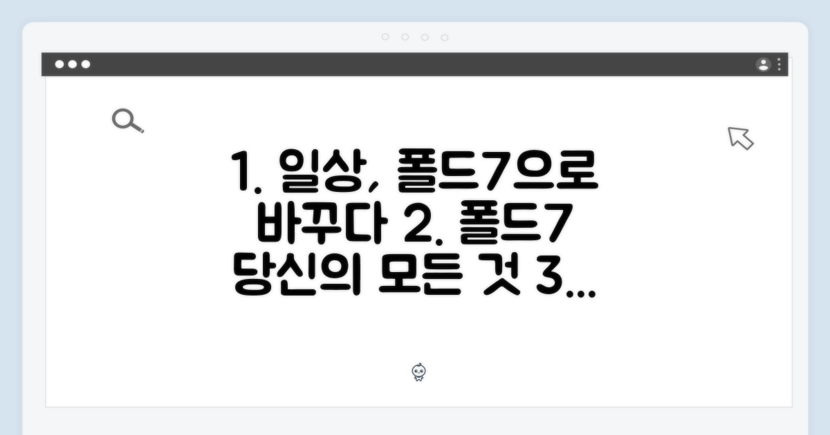 폴드7, 당신의 일상을 어떻게 바꿀까?