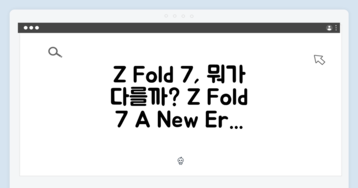 Z 폴드7, 뭐가 다를까?