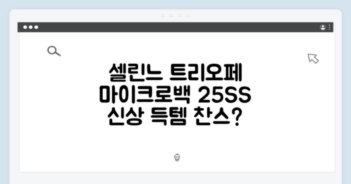 셀린느 트리오페 마이크로백, 25SS 신상 득템 찬스일까요?