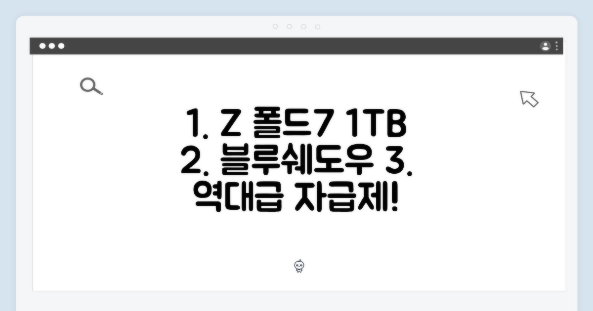 갤럭시 Z 폴드7 블루쉐도우 1TB, 놀라운 자급제 등장!