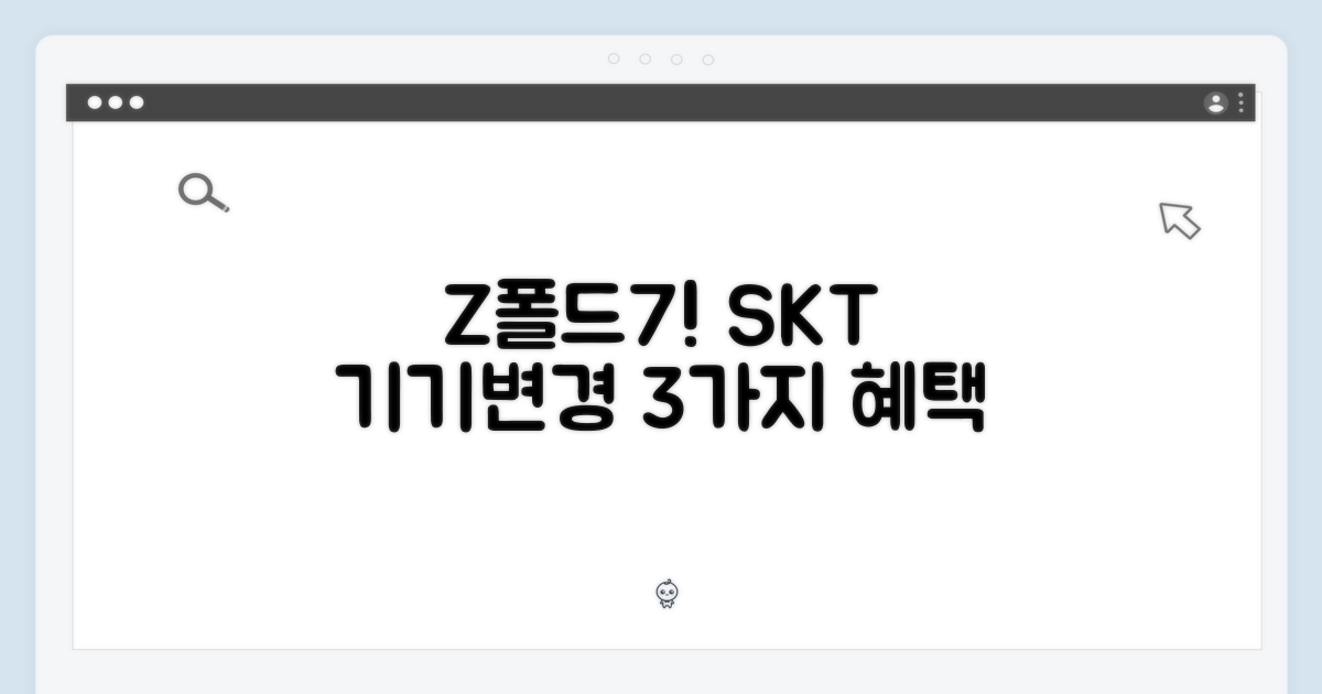 SKT 기기변경: 갤럭시Z폴드7 256GB 3가지 혜택