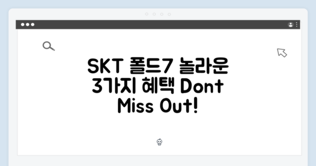 SKT 폴드7, 놀라운 혜택 3가지