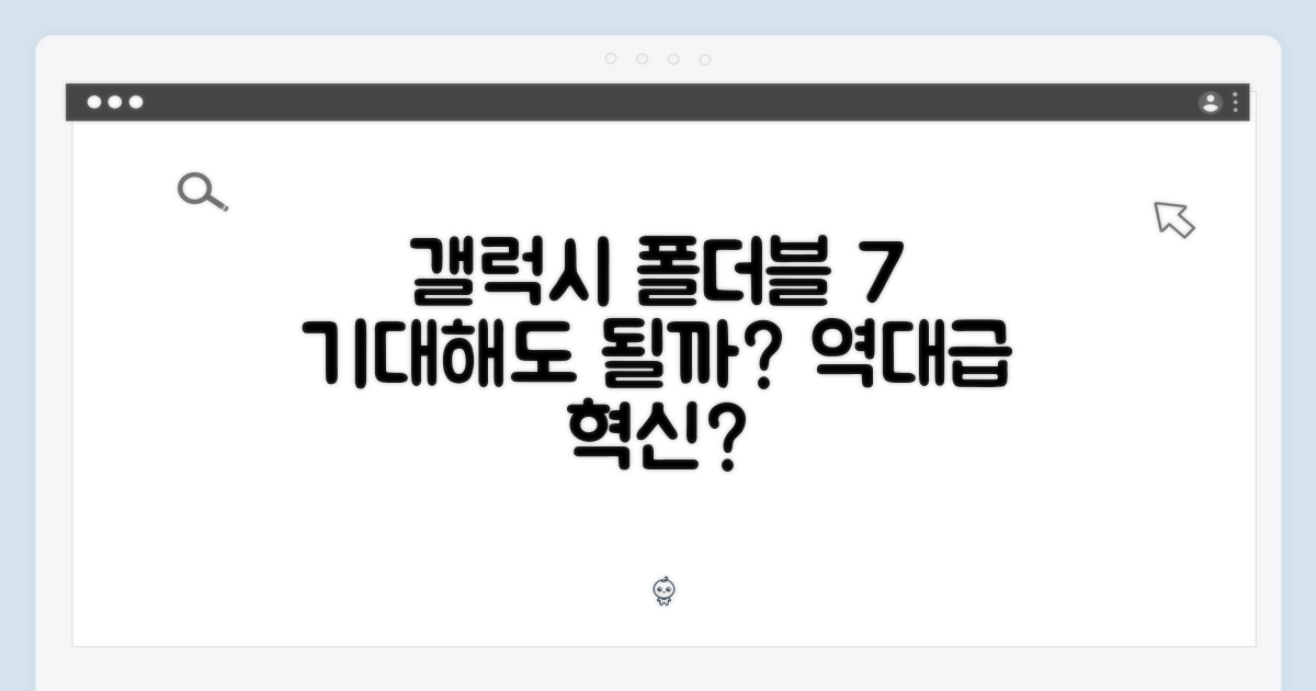 갤럭시 폴더블7, 기대해도 될까?