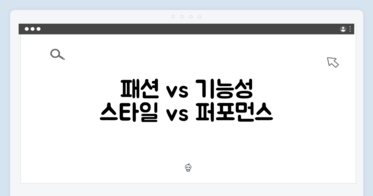 패션 vs 기능성