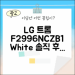 LG 트롬 F2996NCZB1 화이트, 진짜 좋을까?