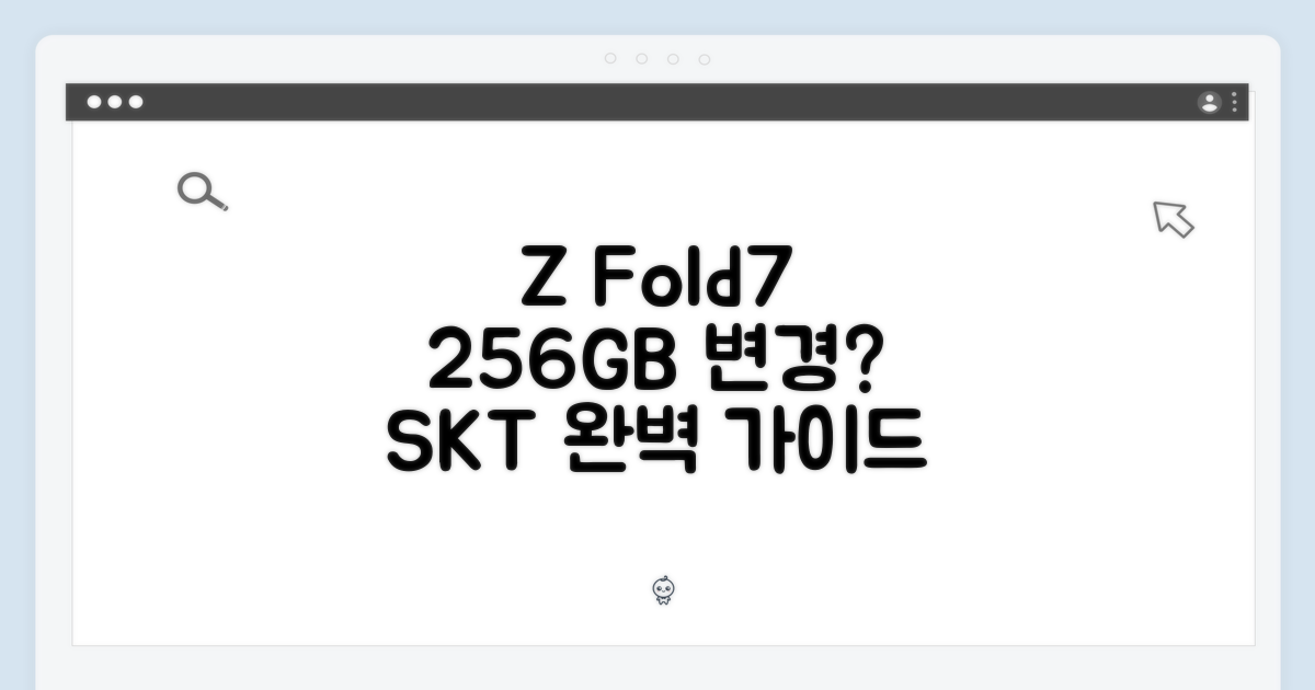 SKT 갤럭시Z폴드7 256GB 변경 완벽 가이드