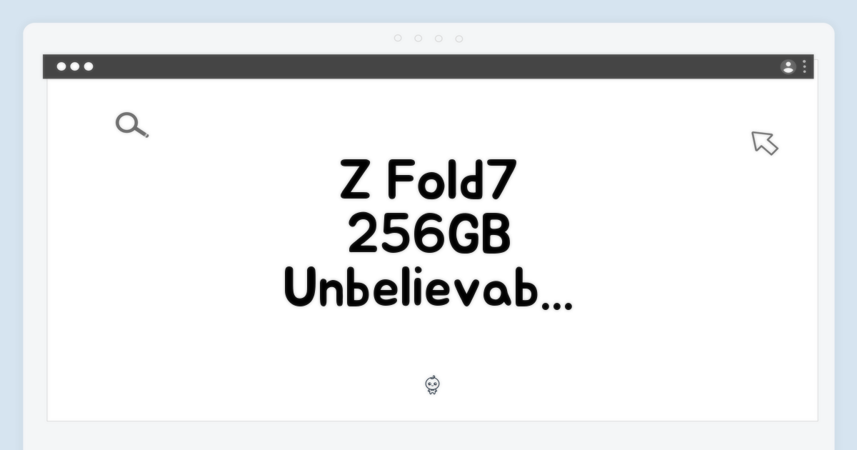 SKT Z Fold7 256GB, 믿을 수 없는 변화!