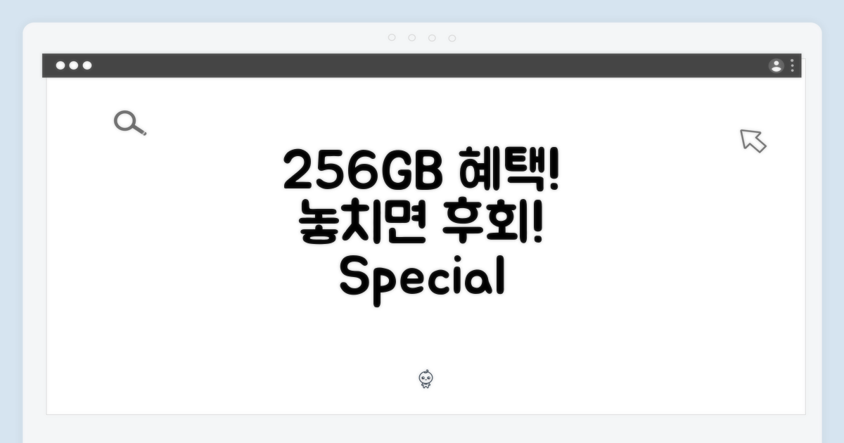 256GB 혜택, 놓치지 마세요!